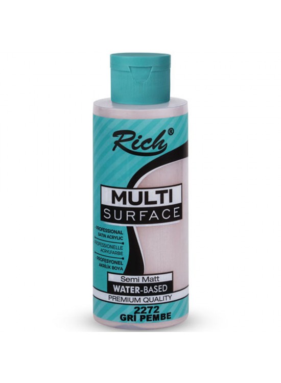 Rich Akrilik Boya Multi Surface 120 CC Gri Pembe