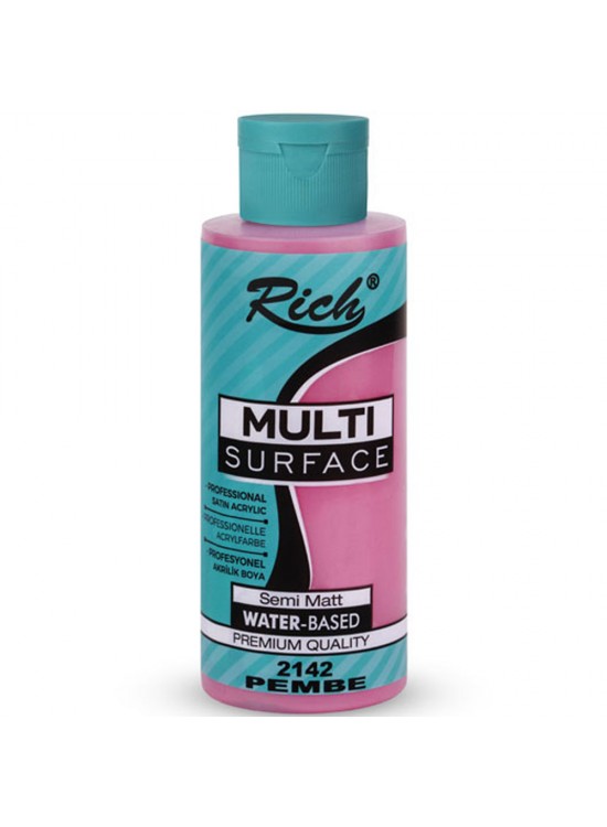 Rich Akrilik Boya Multi Surface 120 CC Pembe 120-2142