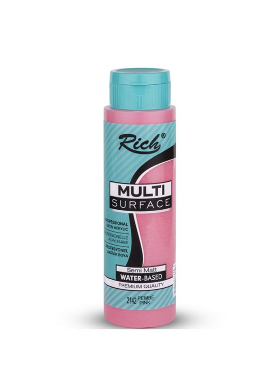Rich Akrilik Boya Multi Surface 500 CC Pembe 500-2142