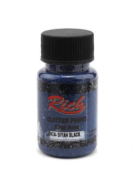 Rich Glitter Paint Sim Boya Siyah 9024