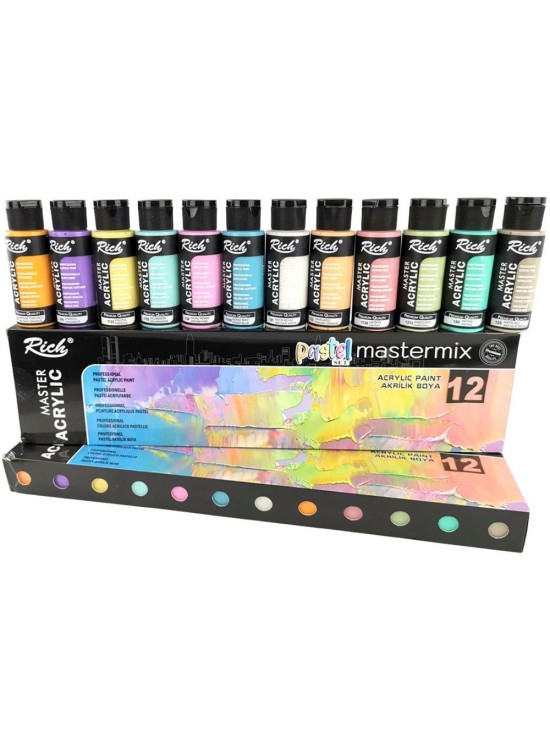Rich Akrilik Boya Master Mix Pastel Renk Set 12 Li 06011409