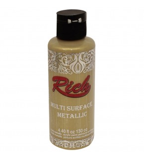 Rich Multi Sufrace Metalik Boya 120 CC Beyaz Altın 6510
