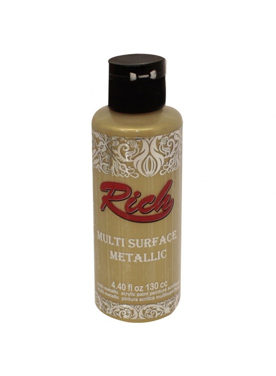 Rich Multi Sufrace Metalik Boya 120 CC Beyaz Altın 6510