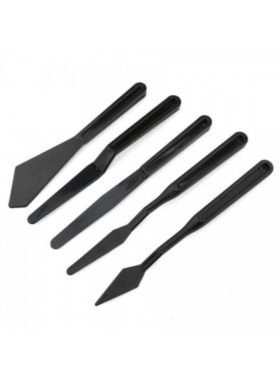 Rich Spatula Plastik 5 Li Set Siyah 11247