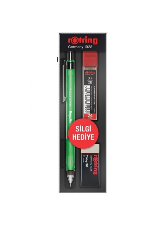 Rotring Okul Seti Visuclick Versatil /Min Silgi 0.7 MM Opak Yeşil RO-VK07