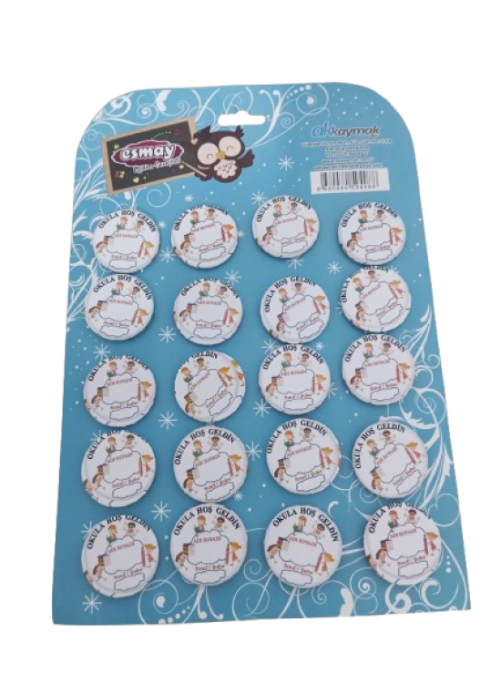 Rozet Okuluma Hoşgeldiniz R45 (1 Adet)