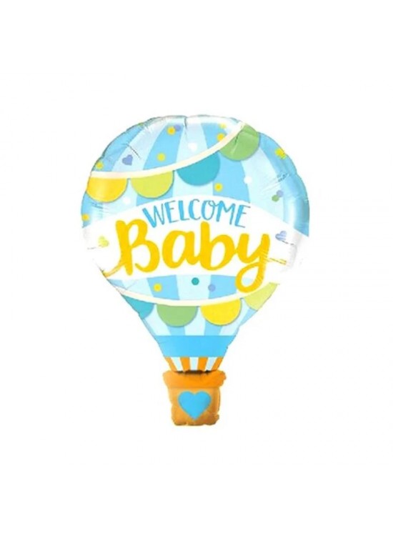 Rps Folyo Balon Welcome Baby Blue 34" 3007