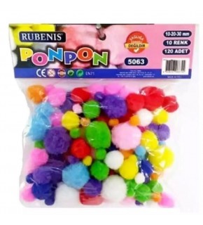 Rubenis Pon Pon 10 Renk Karışık 5063