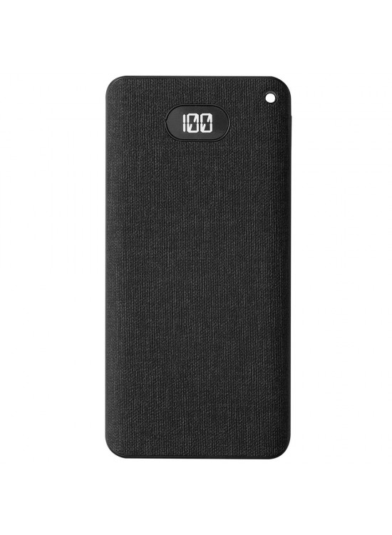 S-link IP-G10RW 10000mAh Kablosuz USB+Type-C+Micro Siyah LCD Ekranlı Taşınabilir Pil Şarj Cihazı