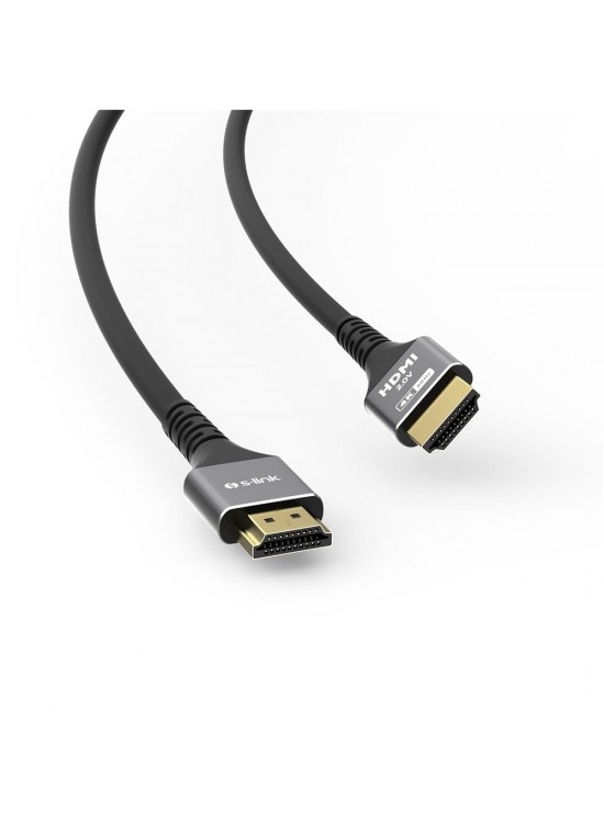 S-link SLX-HD4K05 19+1 HDMI to HDMI 5mt Metal v2.0 4K (4096-2160) 60Hz Kablo