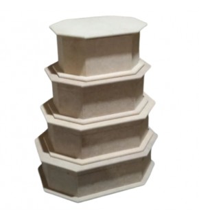 Şapkalı Sekizgen Kutu 30x22x9