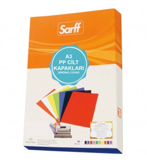 Sarff Cilt Kapağı Plastik Opak A3 450 MIC Şeffaf Buzlu 15201131 (1 Adet)
