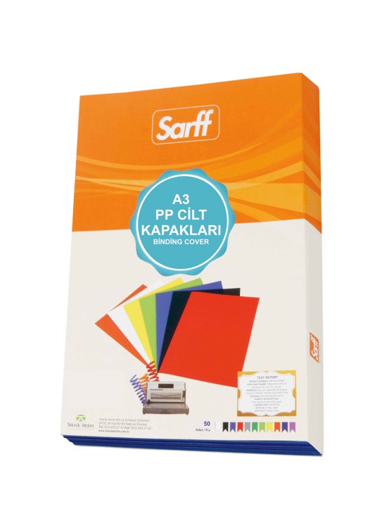 Sarff Cilt Kapağı Plastik Opak A3 450 MIC Şeffaf Buzlu 15201131 (1 Adet)