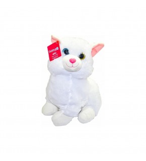 Selay 3007 Kalpli Kedi 30cm Beyaz