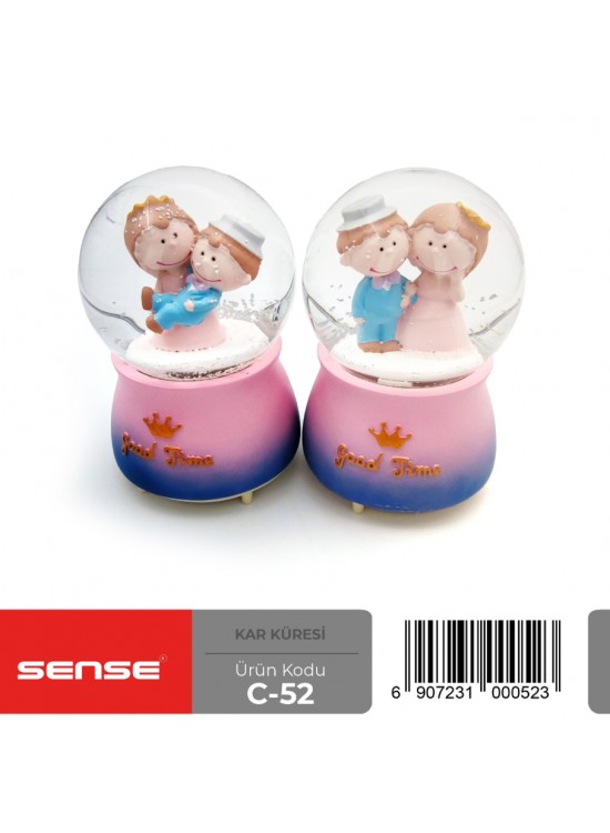Sense Büyük Boy Işıklı Sesli Kar Küresi C-52