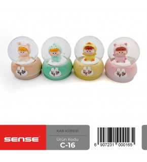 Sense Küçük Boy Işıklı Kar Küresi C-16