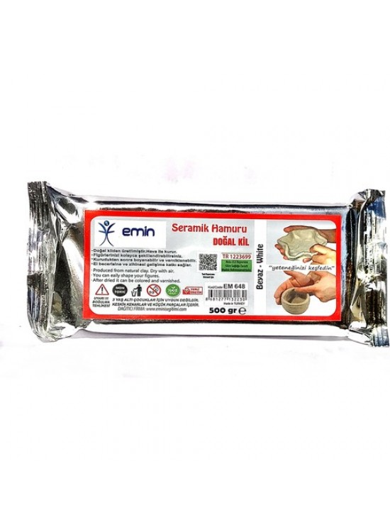 Seramik Kil Çamuru 500Gr Beyaz