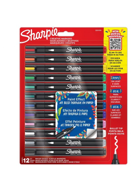 Sharpie Markör Akrilik Yuvarlak Uç 12 Li Bls 2201070