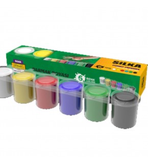 Silka Parmak Boyası 6 Renk 25 ML P1.SS6-6