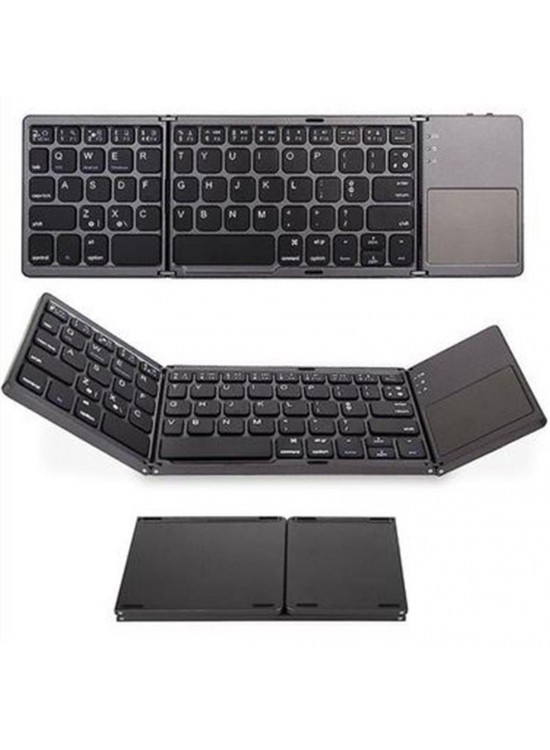 Sline Y-041 Katlanabilir Kablosuz Bluetooth Klavye Touchpadli Taşınabilir