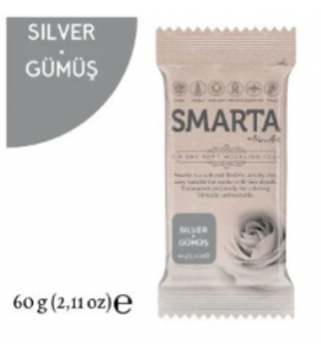 Smarta Akıllı Model Hamuru 60Gr Metalik Gümüş
