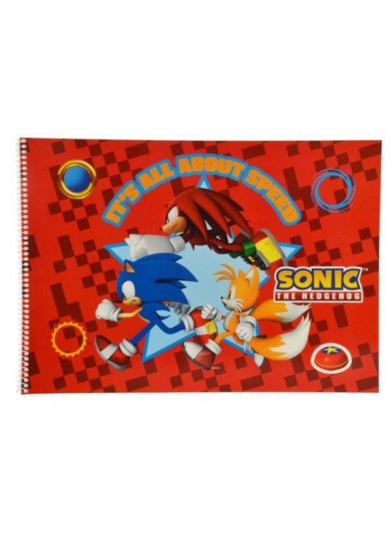 Sonic Spiralli Resim Defteri  25x35 15 YK 300215-15 (1 Adet)