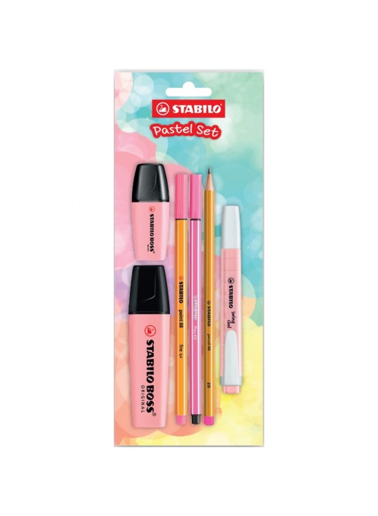 Stabilo Fosforlu Kalem Tek Renk Pastel Set 6 Lı Pembe 70/129-6
