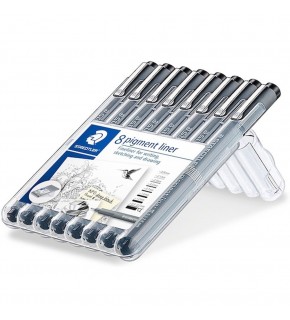 Staedtler Pıgment Liner Siyah 8 Lİ Set 308 SB8