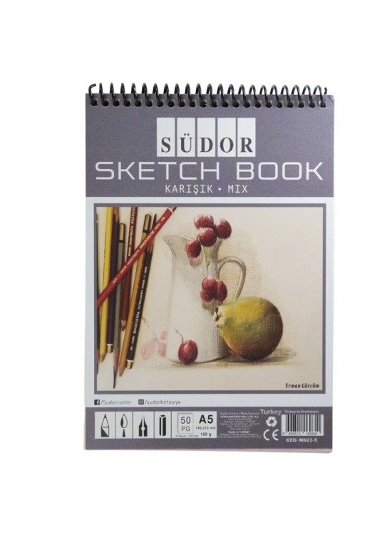 Südor Eskiz Defteri Kraft Mix A5 Telli 100 GR 50 YP MN23-5