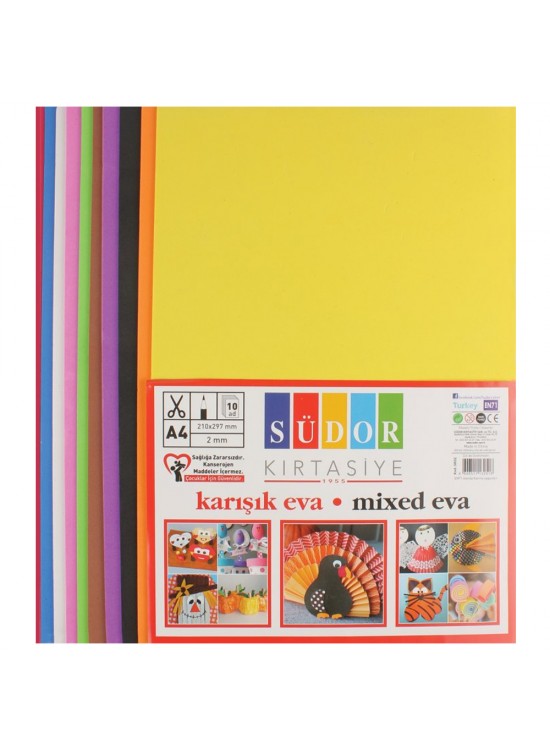 Südor Eva 20x30 Cm 2 MM 10 Renk Karışık Sk02