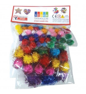 Südor Pon Pon Metalik Mix 10 20 30 MM