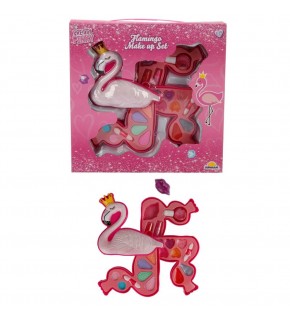 Sunman Oyuncak Flamingo Şekilli 3 Katlı Makyaj Güzellik Seti