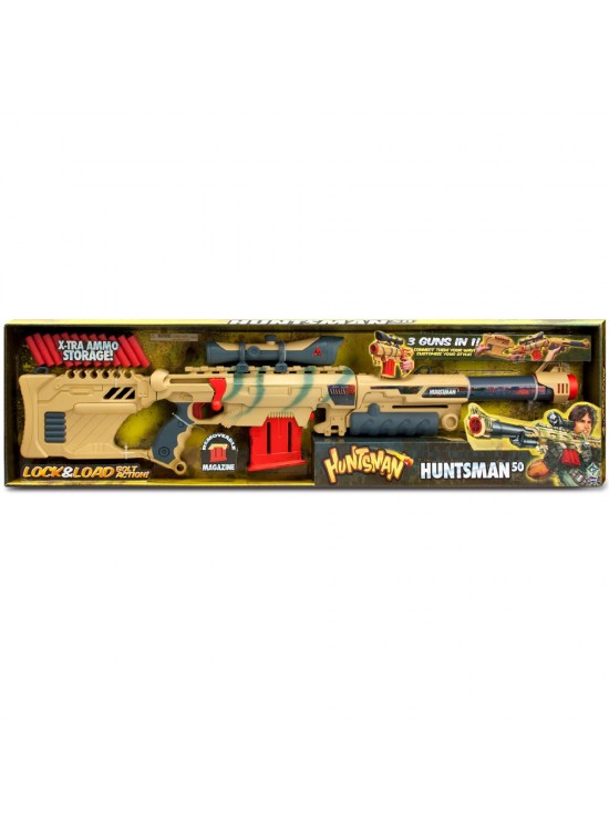 Sunman Oyuncak Huntsman-5 Sünger Atan Silah 24 Mermili Büyük