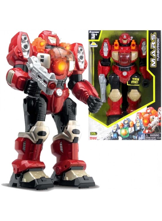 Sunman Oyuncak M.A.R.S. Sesli ve Işıklı Yürüyen Turbotron Robot 30 cm