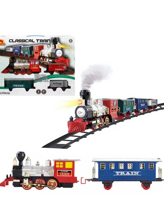 Sunman Oyuncak Sesli Ve Işıklı Klasik Tren Set 16 Parça