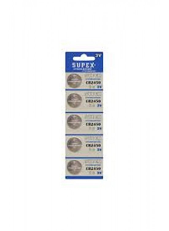 Supex CR2450-C5 3V Lityum Düğme Pil 5'li Paket