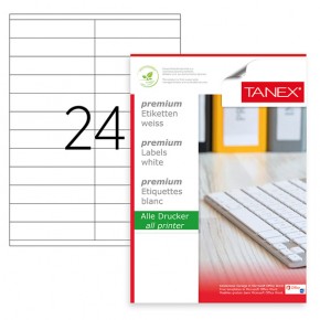Tanex Laser Etiket 100 YP 105x23 Laser-Copy-Inkjet TW-2224