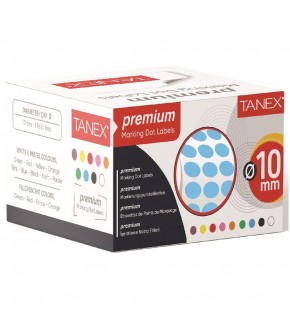 Tanex Nokta Etiket 10 MM 5000 Li Mavi Tekli Kutu