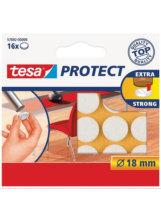 Tesa Zemin Koruyucu Daire Keçe Beyaz 16x18 MM x