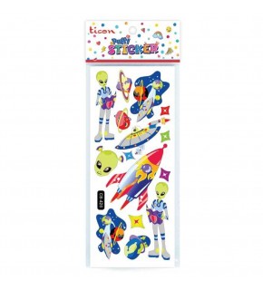 Ticon Puffy Sticker Uzay Figürleri Tps-014/1 (1 Adet)