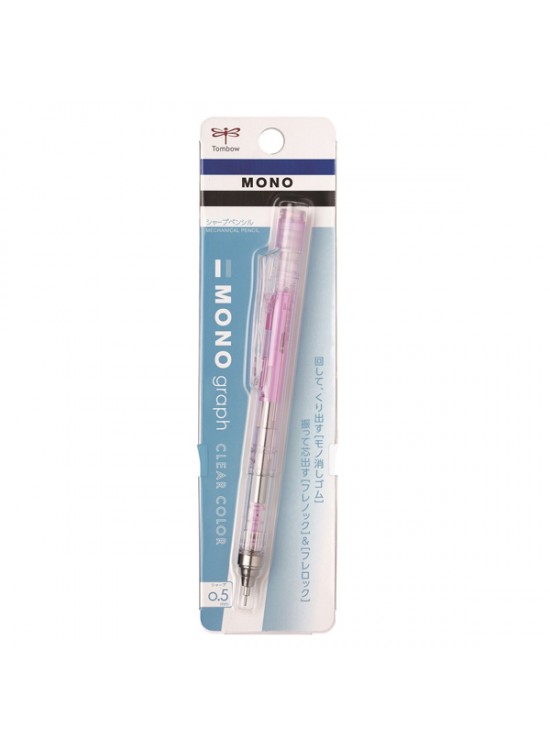 Tombow Versatil Kalem Mono Graph 0.5 MM Şeffaf Pembe