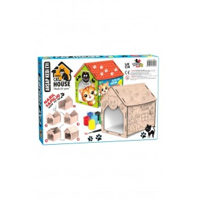 Totteriq Ahşap Boyama Kedi Evi 3006