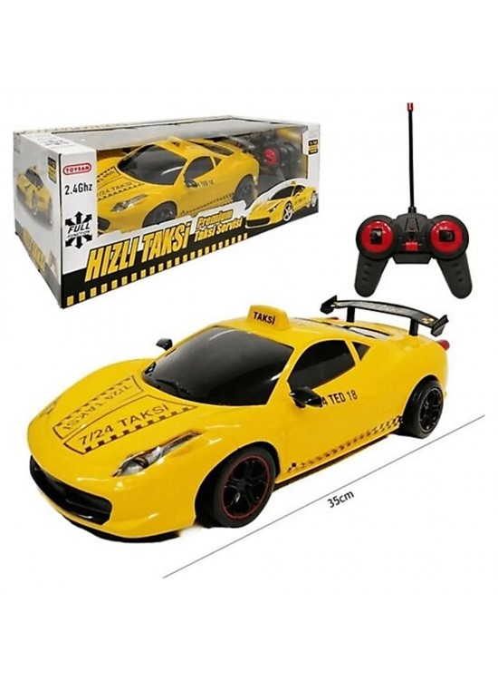 Toysan Oyuncak Uzaktan Kumandalı Şarjlı Süper Taksi 1:12 Taxi Car