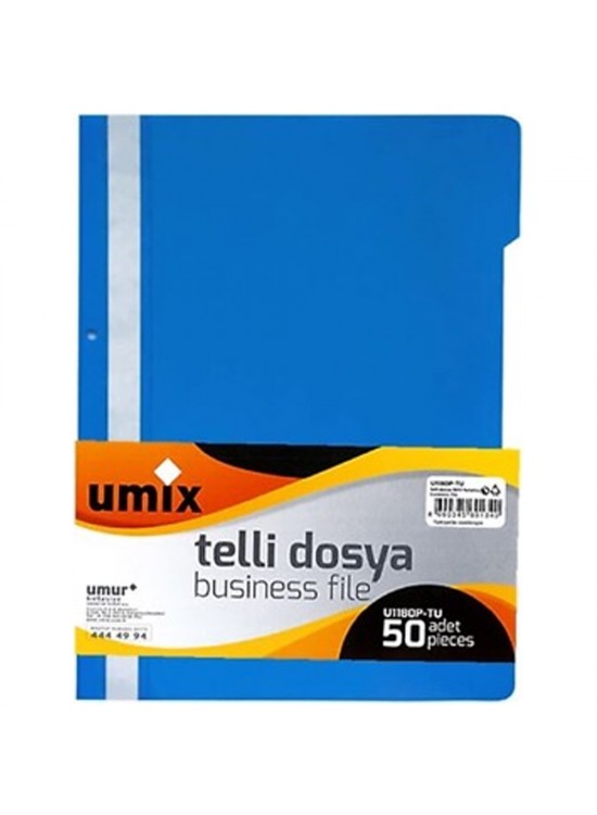 Umix Telli Dosya A4 50 Lı Mavi U1180P-MA-Eco