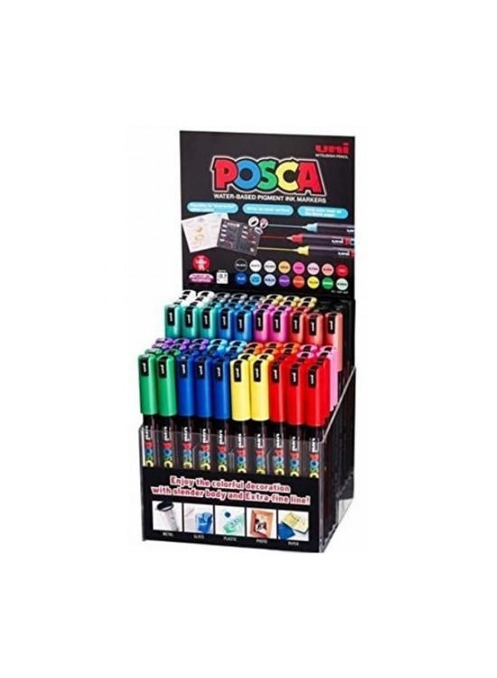 Uni-Ball Markör Posca 0.7 Su Bazli Poster 80 Li Set