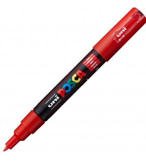Uni-Ball Posca 0.7 Su Bazlı Poster Markörü Kırmızı N PC-1M (1 Adet)