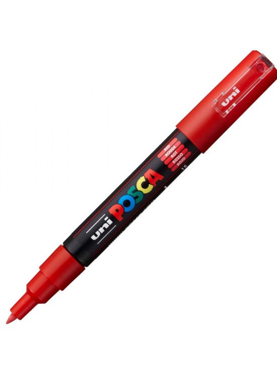Uni-Ball Posca 0.7 Su Bazlı Poster Markörü Kırmızı N PC-1M (1 Adet)