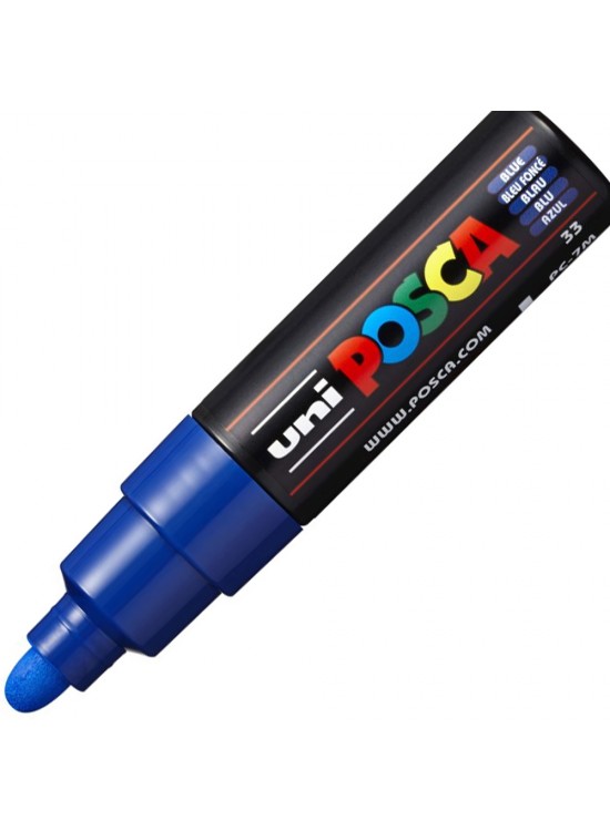 Uni-Ball Posca 4.5-5.5 Su Bazlı Poster Markörü Mavi PC-7M (1 Adet)
