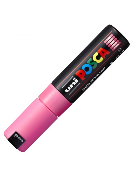 Uni-Ball Posca 4.5-5.5 Su Bazlı Poster Markörü Pembe PC-7M (1 Adet)