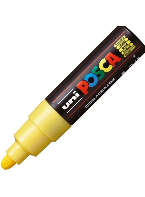 Uni-Ball Posca 4.5-5.5 Su Bazlı Poster Markörü Sarı PC-7M (1 Adet)